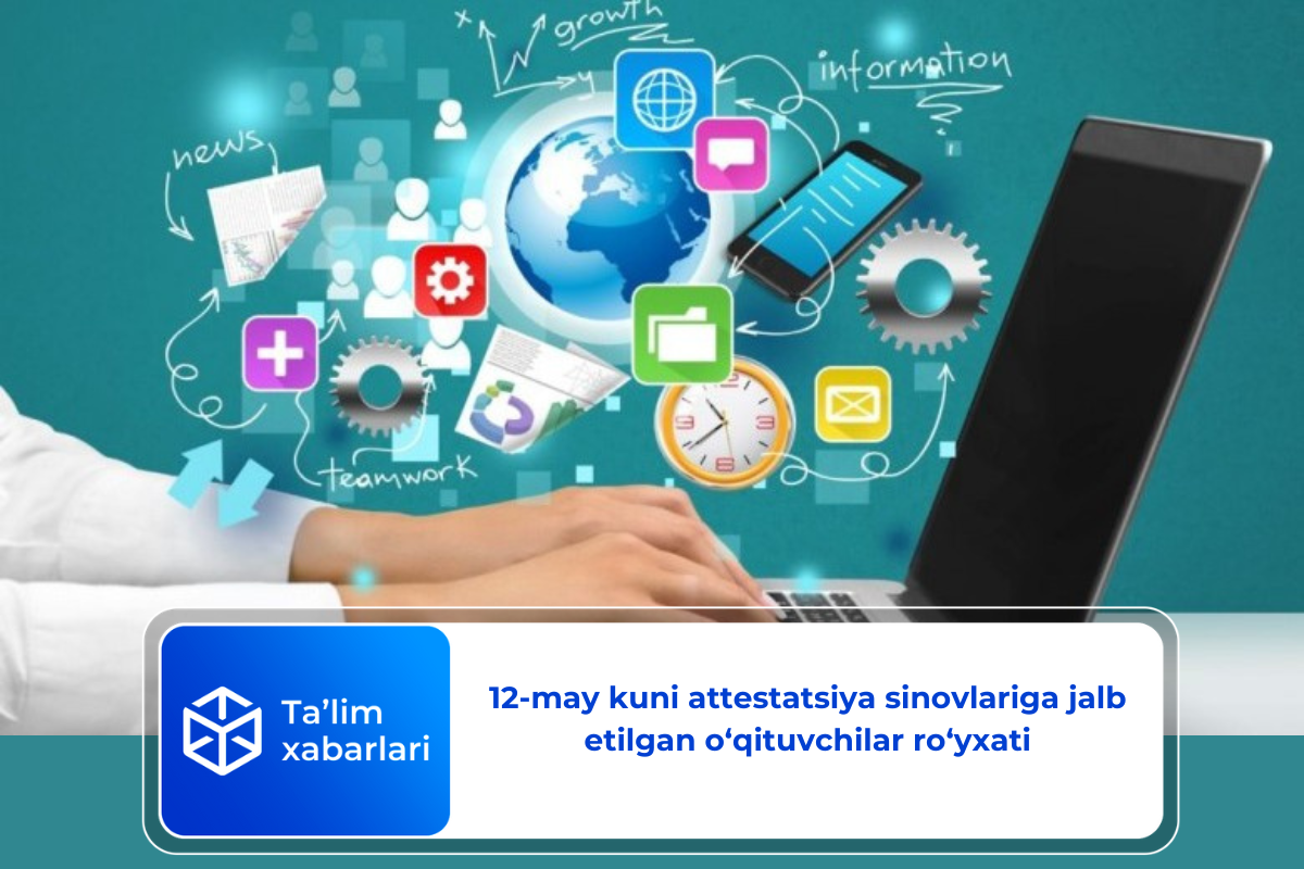 12-may kuni attestatsiya sinovlariga jalb etilgan o‘qituvchilar ro‘yxati