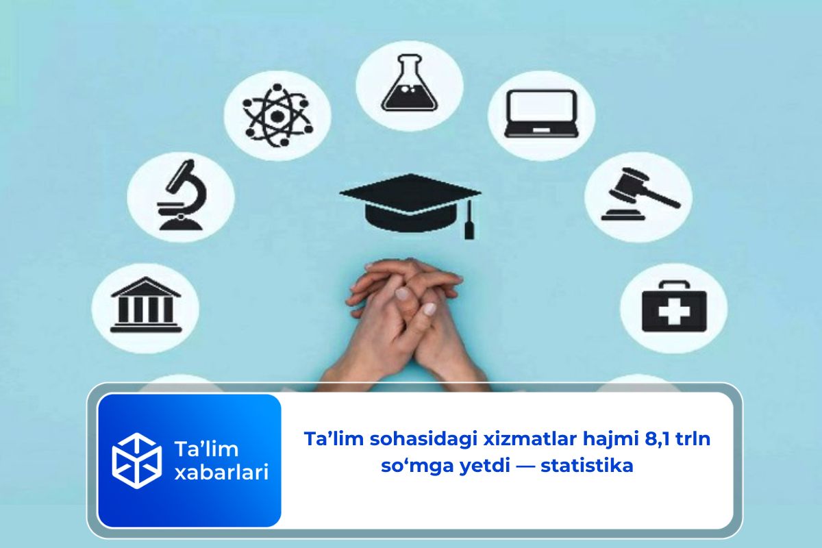 Ta’lim sohasidagi xizmatlar hajmi 8,1 trln so‘mga yetdi — statistika