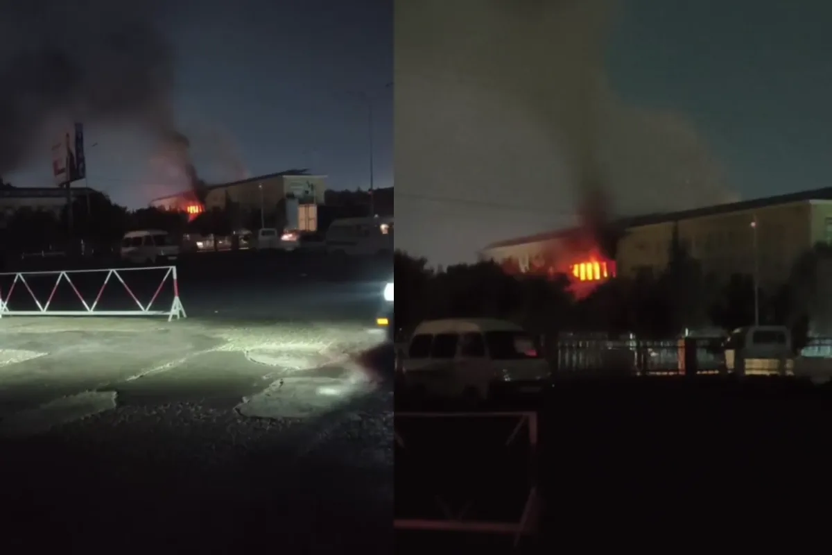 Namangan davlat pedagogika institutida yong‘in sodir bo‘ldi (video)