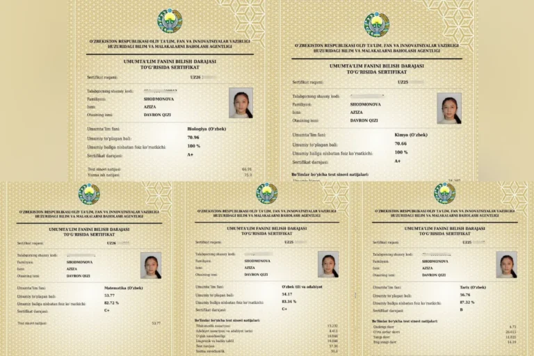 Kimyo va biologiya A+: Sirdaryoda 11-sinf o‘quvchisi 5 ta fandan milliy sertifikatlarga ega bo‘ldi