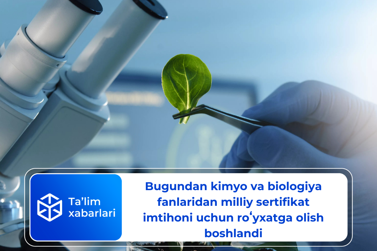 Bugundan Kimyo Va Biologiya Fanlaridan Milliy Sertifikat Imtihoni Uchun bugundan-kimyo-va-biologiya-fanlaridan-milliy-sertifikat-imtihoni-uchun