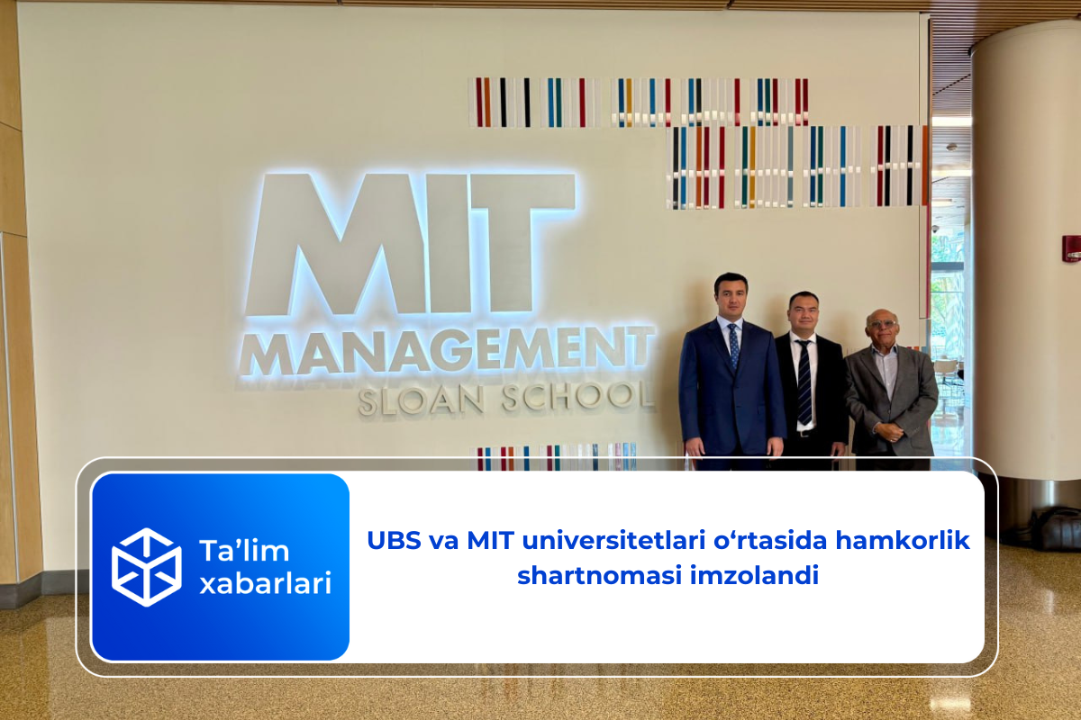 UBS va MIT universitetlari o’rtasida hamkorlik shartnomasi imzolandi
