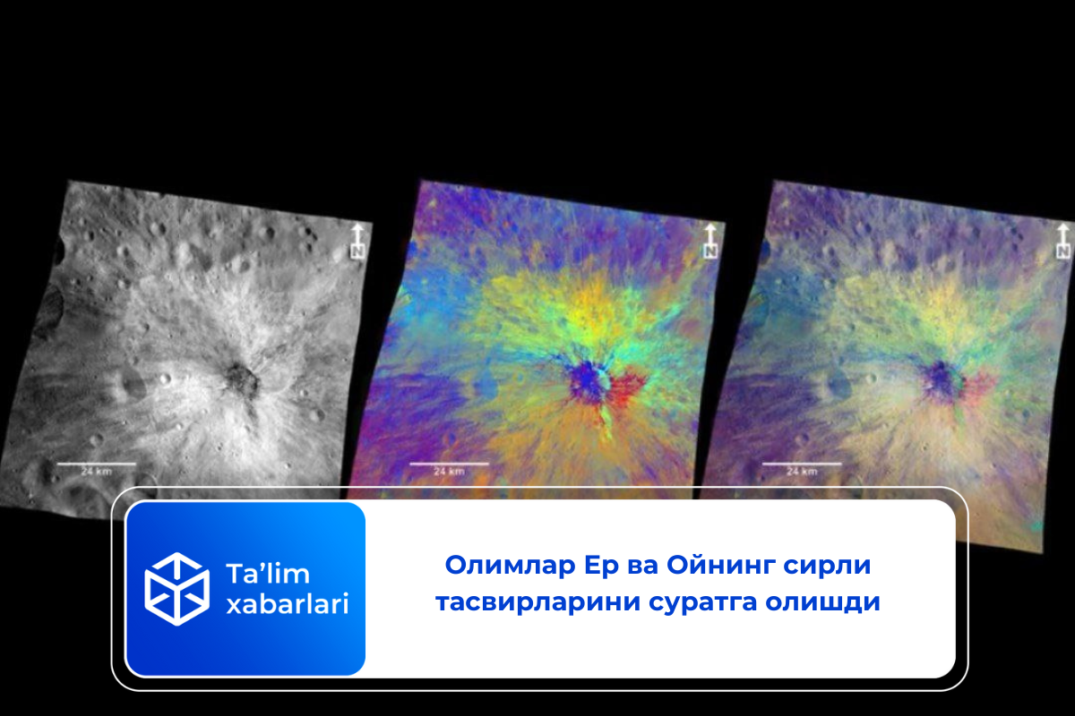 Олимлар Ер ва Ойнинг сирли тасвирларини суратга олишди