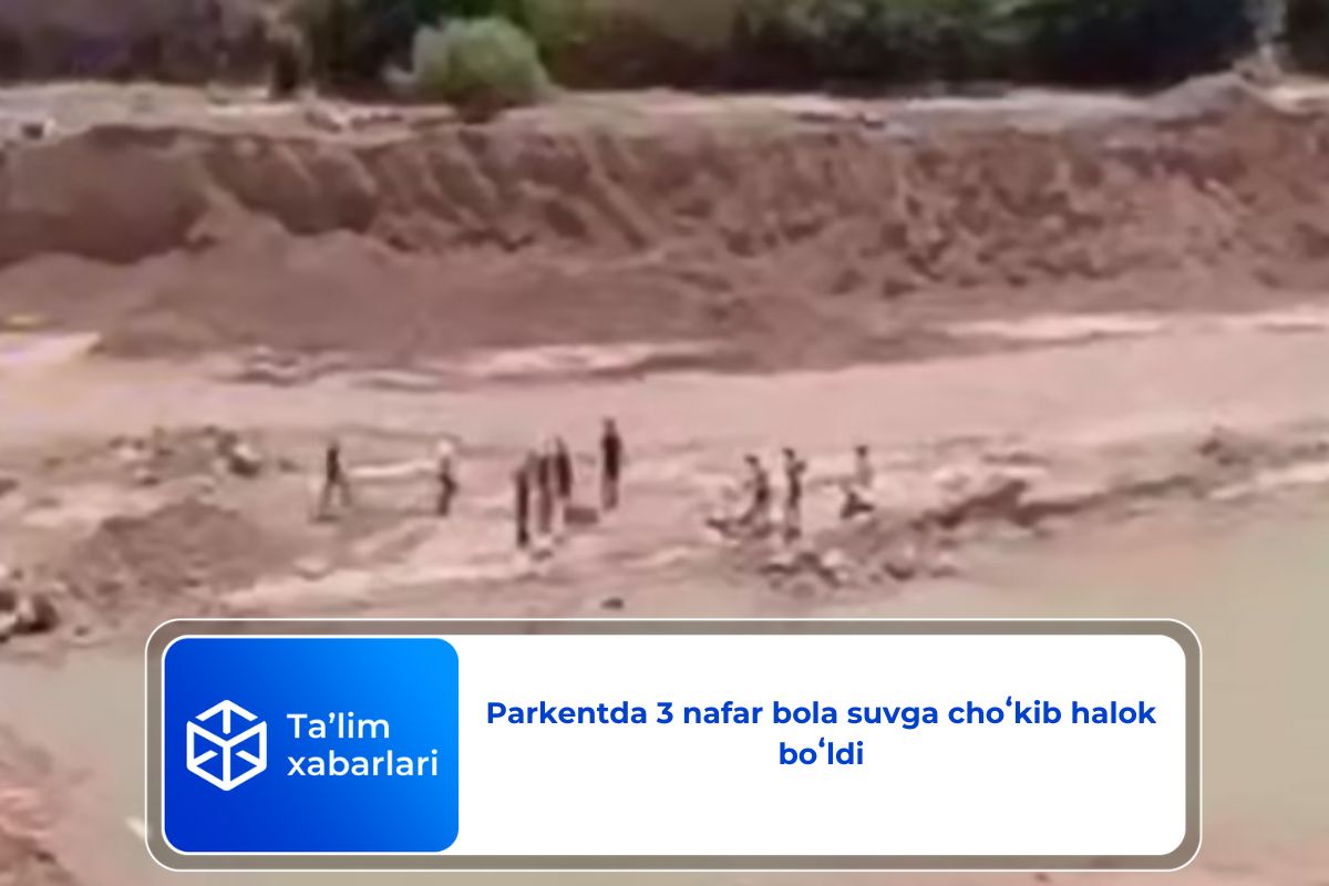Parkentda 3 nafar bola suvga choʻkib halok boʻldi