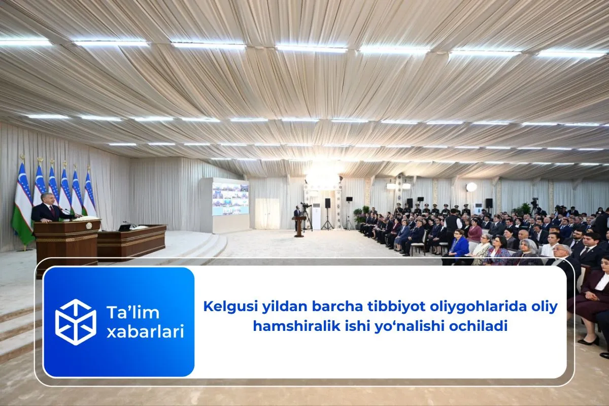 Kelgusi yildan barcha tibbiyot oliygohlarida oliy hamshiralik ishi yo‘nalishi ochiladi