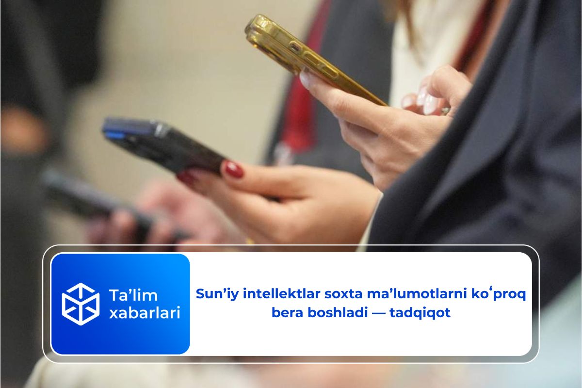 Sun’iy intellektlar soxta ma’lumotlarni koʻproq bera boshladi — tadqiqot