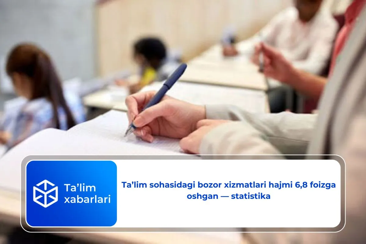 Ta’lim sohasidagi bozor xizmatlari hajmi 6,8 foizga oshgan — statistika