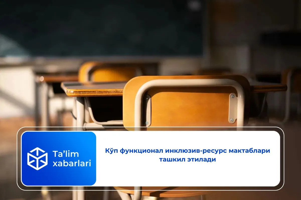 Кўп функционал инклюзив-ресурс мактаблари ташкил этилади