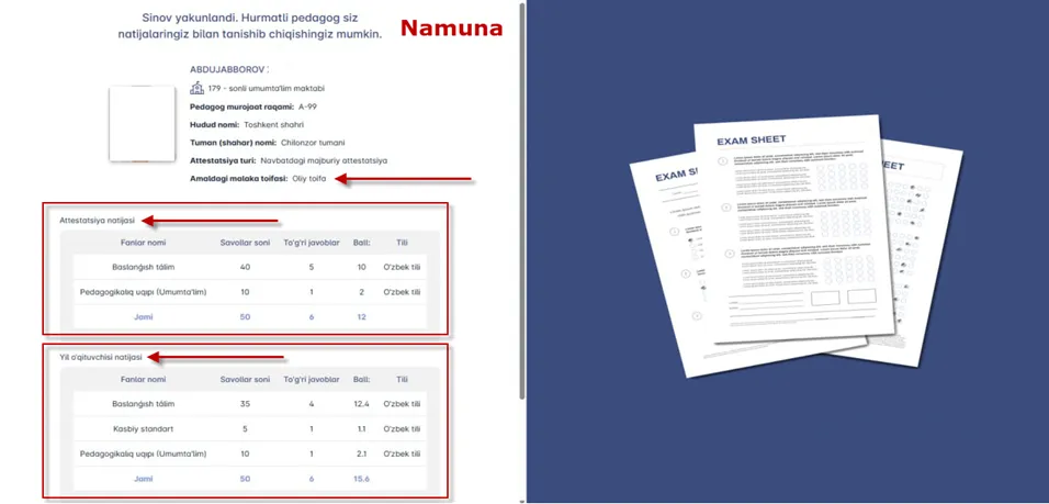 Vazirlik pedagoglarning “Yil oʻqituvchisi” natijalarini oʻzgartirib qoʻymoqdami? — MMTV izoh berdi
