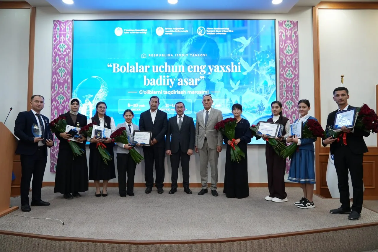 “Bolalar uchun eng yaxshi badiiy asar” tanlovi g‘oliblari taqdirlandi