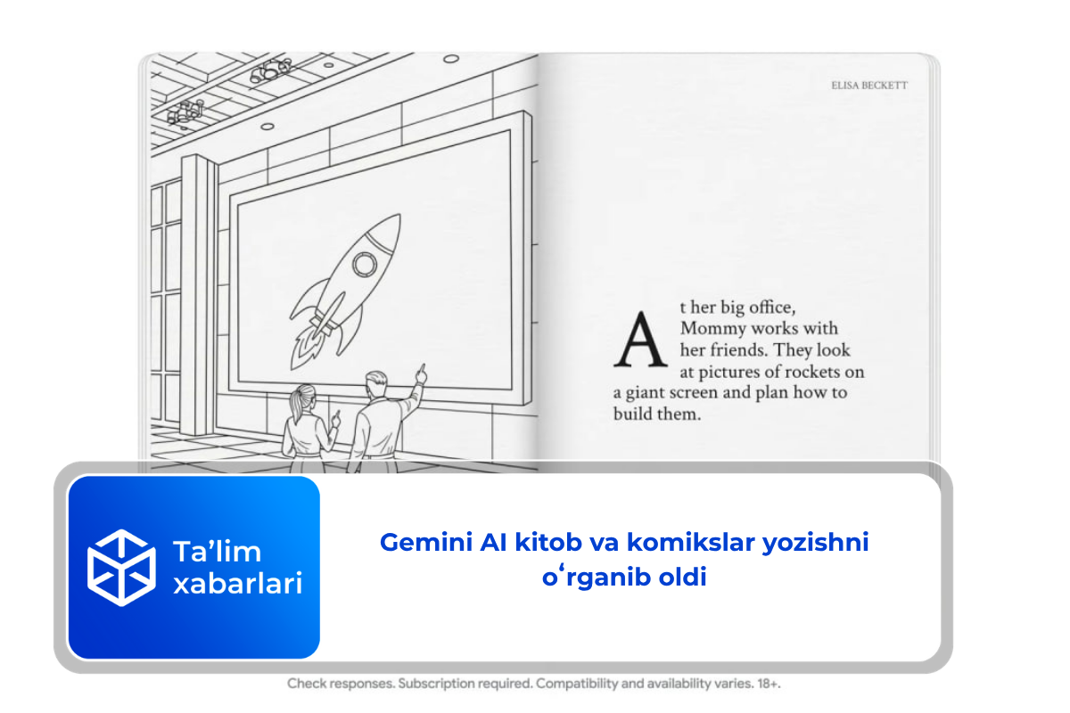 Gemini AI kitob va komikslar yozishni oʻrganib oldi