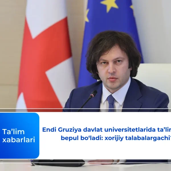 Endi Gruziya davlat universitetlarida ta’lim to‘liq bepul bo‘ladi: xorijiy talabalargachi?