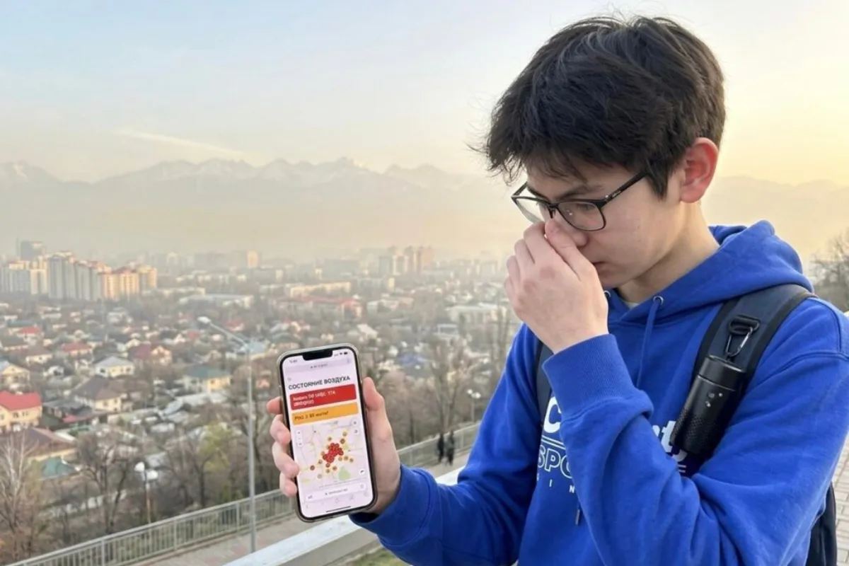Qozog‘istonda 10-sinf o‘quvchisi YouTube’dagi videodarslar orqali havo ifloslanishini kuzatuvchi servis yaratdi