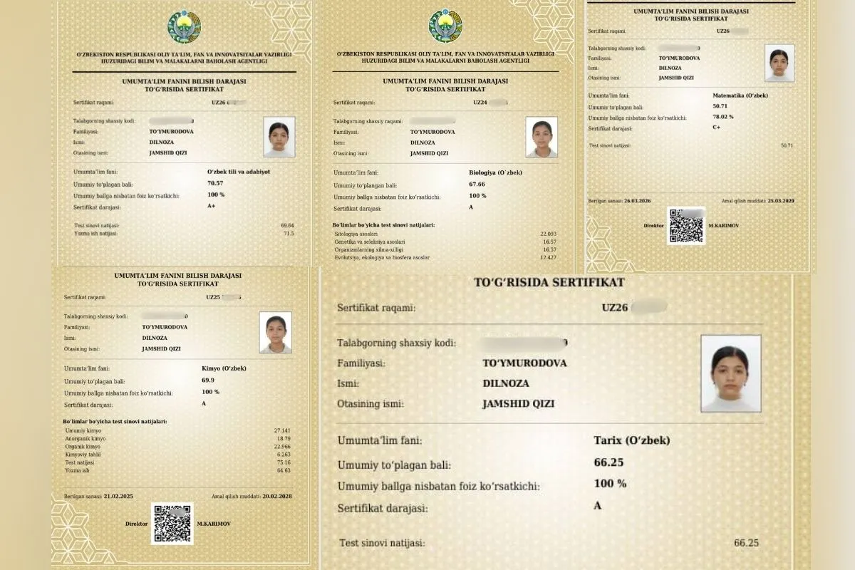 4 fandan A daraja: muddatidan oldin 189 ball to‘plagan buxorolik o‘quvchi bilan suhbat