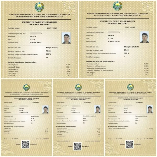 “Sertifikat uchun emas, bilim uchun o‘qish kerak”: 5 ta fandan milliy sertifikat olgan surxondaryolik o‘quvchi bilan suhbat