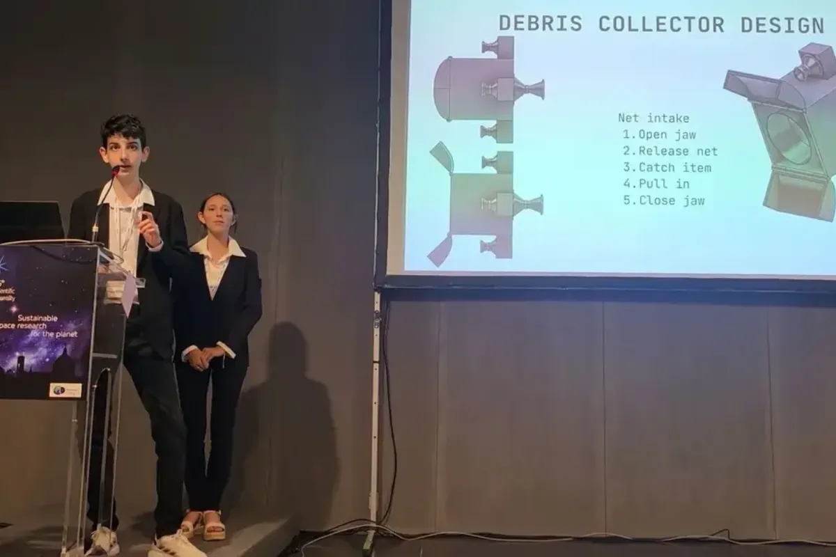 Isroillik 15 yoshli maktab o‘quvchisi kosmosni tozalash bo‘yicha innovatsion g‘oyasini xalqaro konferensiyada taqdim etdi