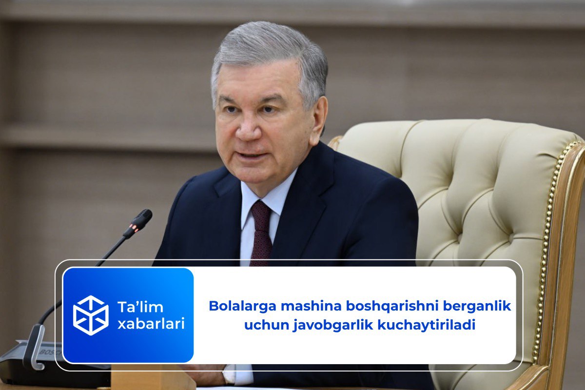 Bolalarga mashina boshqarishni berganlik uchun javobgarlik kuchaytiriladi