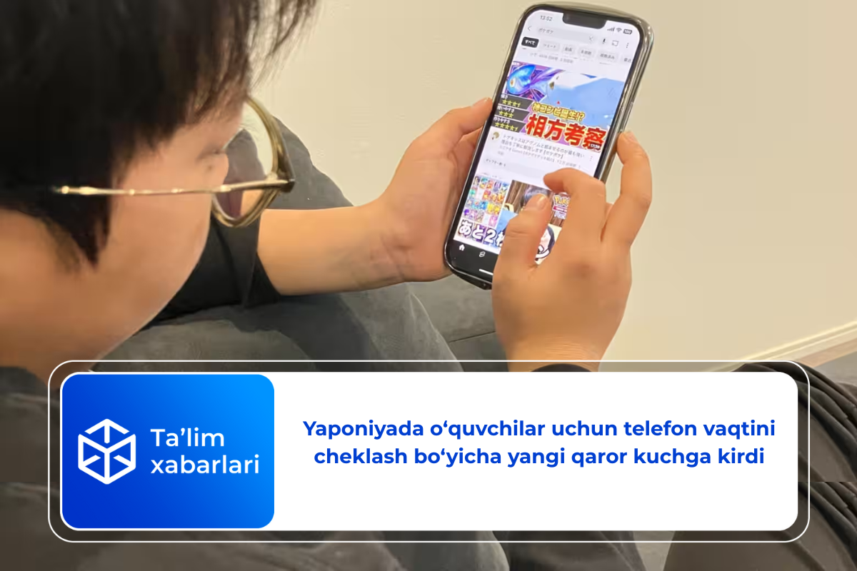 Yaponiyada o‘quvchilar uchun telefon vaqtini cheklash bo‘yicha yangi qaror kuchga kirdi
