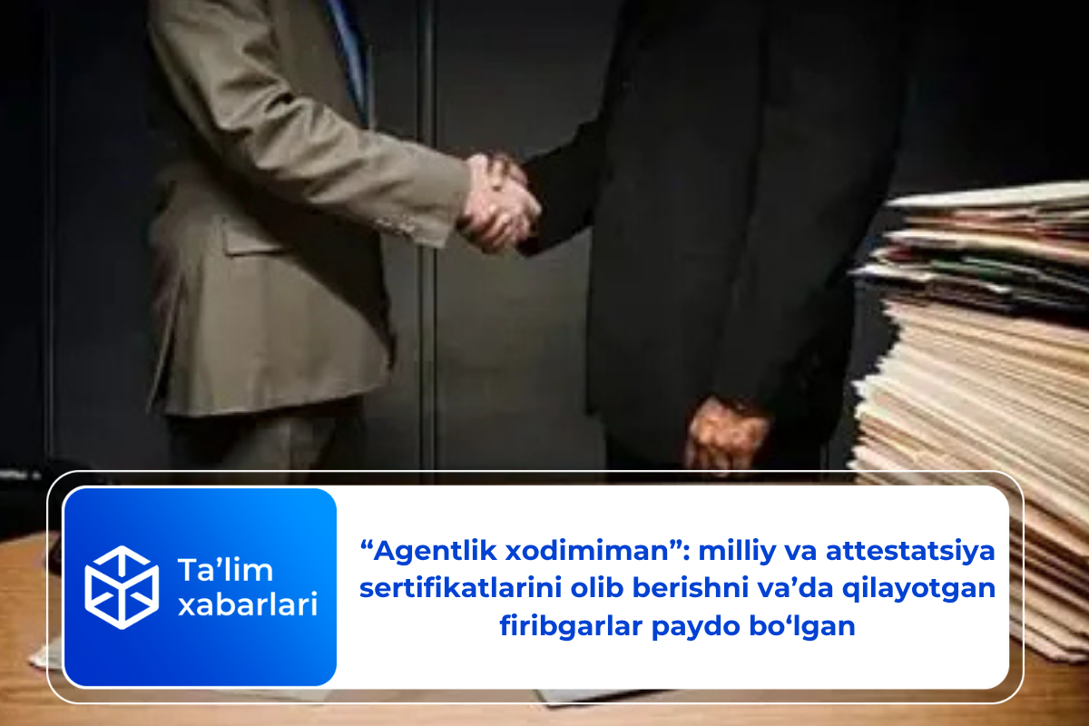 “Agentlik xodimiman”: milliy va attestatsiya sertifikatlarini olib ...