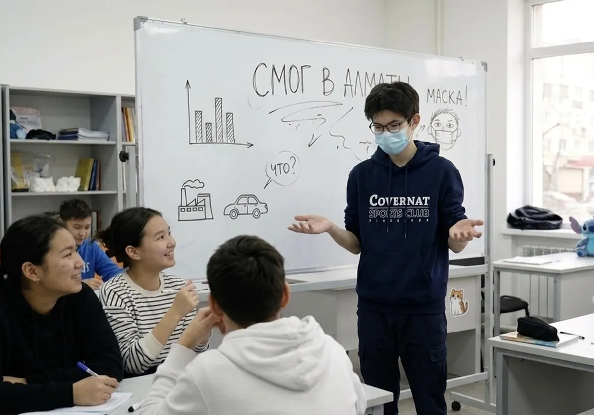 Qozog‘istonda 10-sinf o‘quvchisi YouTube’dagi videodarslar orqali havo ifloslanishini kuzatuvchi servis yaratdi