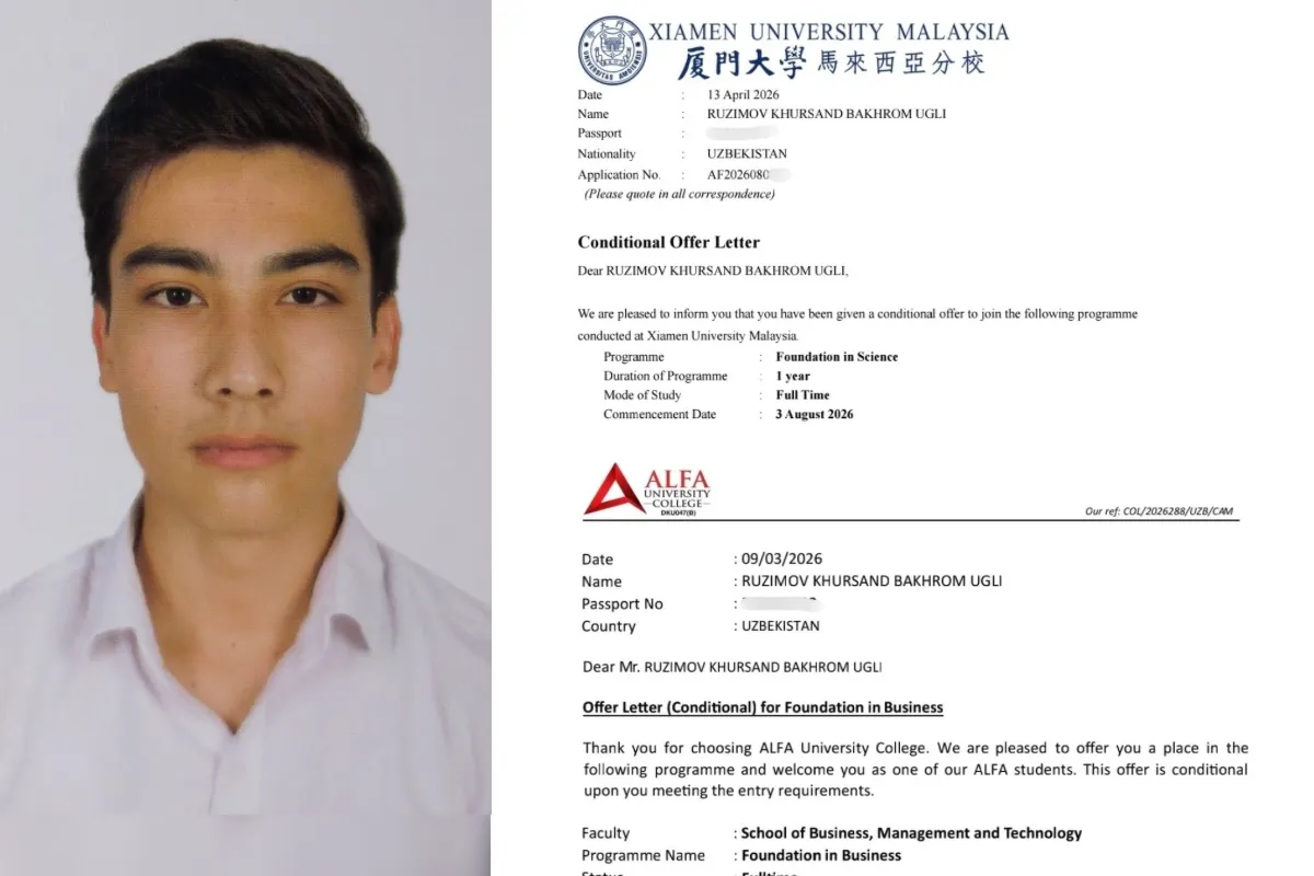 Malayziyaning ikki universitetiga to‘liq grant asosida qabul qilingan qoraqalpog‘istonlik o‘quvchi bilan suhbat