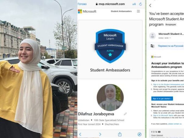 Ферганская школьница стала первым послом Microsoft в Узбекистане