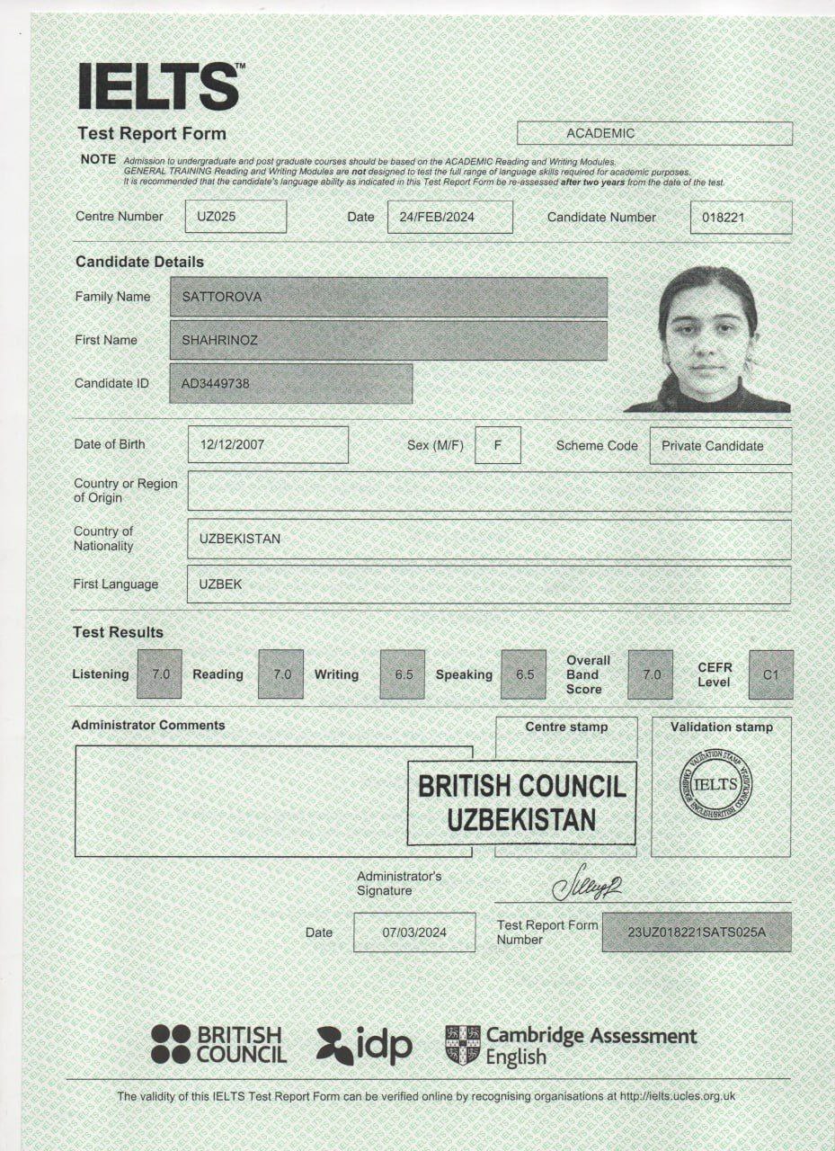 Buxorolik oʻquvchilar muddatidan avval kirish imtihonlaridan maksimal 189 ball yigʻdi