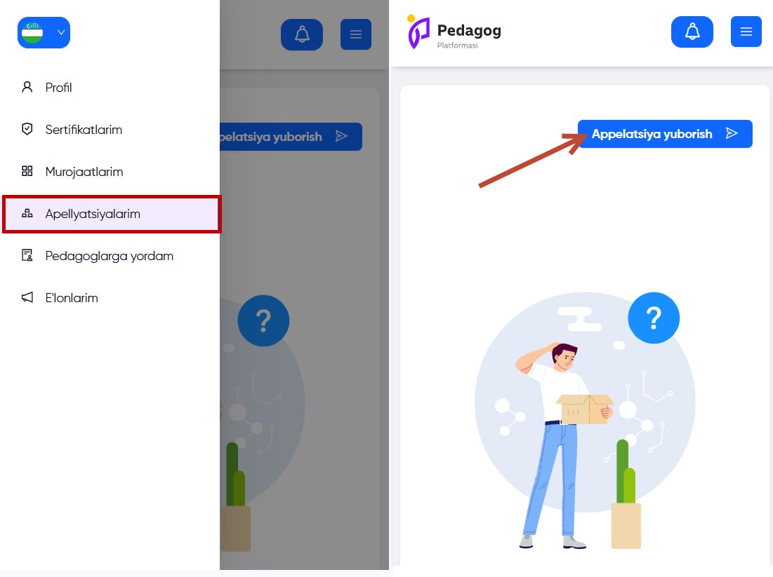 Attestatsiyadan norozi pedagoglar onlayn shaklda apellyatsiya yuborishi mumkin