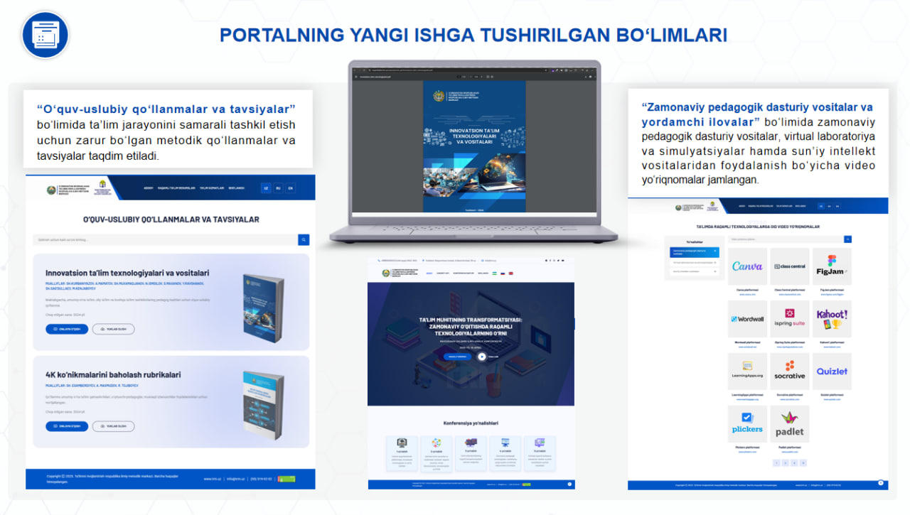 “Yagona taʻlim resurslari va xizmatlari portali” ishga tushirildi