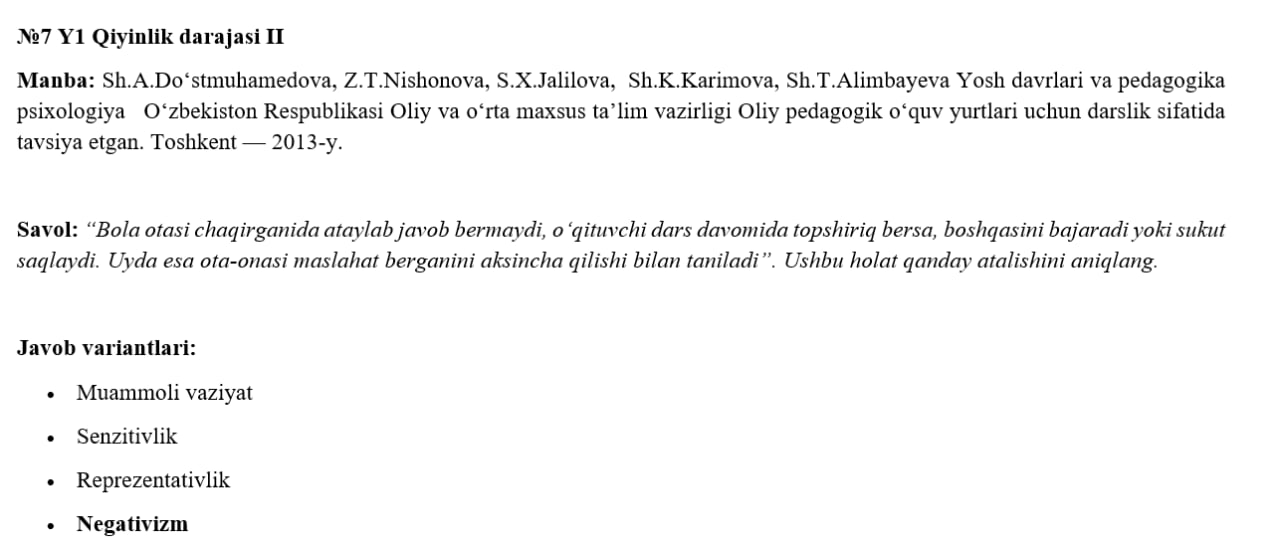 Pedagoglar attestatsiya testlaridan norozi, vazirlik mutaxassisi esa savollarni tahlil qilib berdi