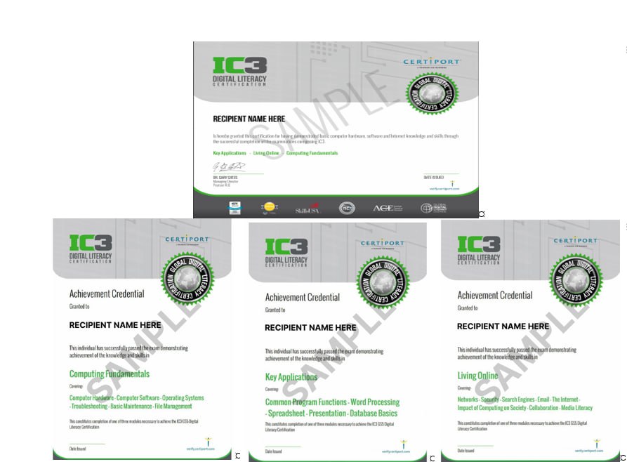 Joriy yil oktyabrdan informatika o‘qituvchilari uchun ‘‘IC3 Digital Literacy Certification’’ xalqaro sertifikati imtihoni boshlanishi mumkin