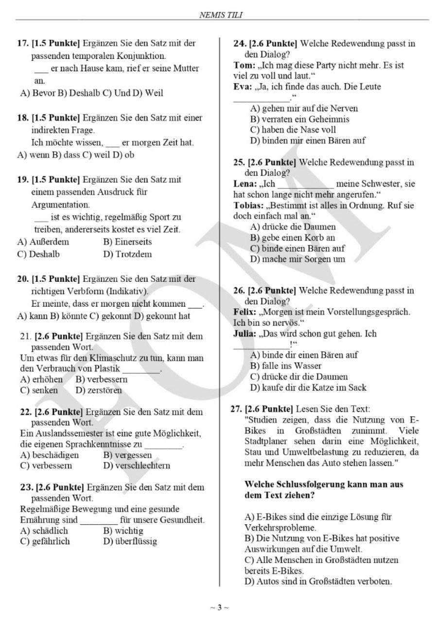 9-sinf ingliz, fransuz, nemis va tojik tillari fanlaridan olimpiadaning tuman bosqichi test savollari e’lon qilindi