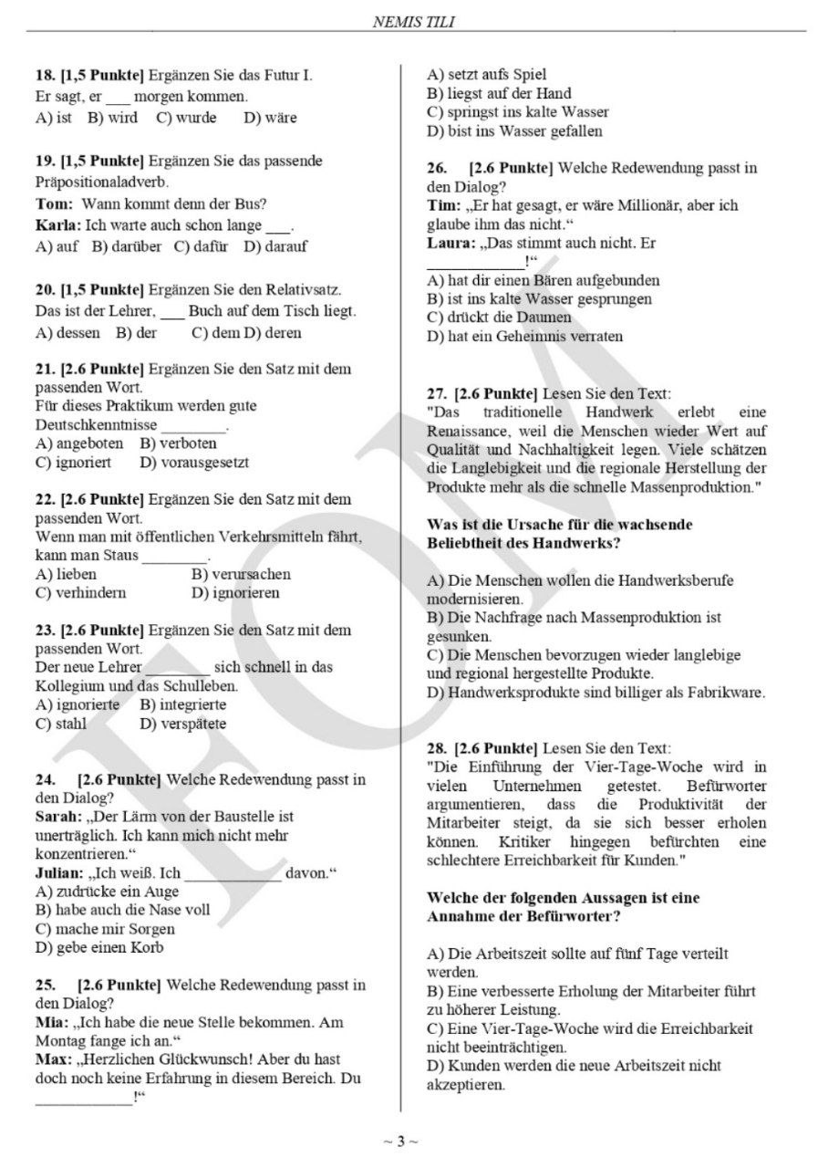 10-sinf ingliz, fransuz, nemis va tojik tillari fanlaridan olimpiadaning 2-bosqich test savollari e’lon qilindi