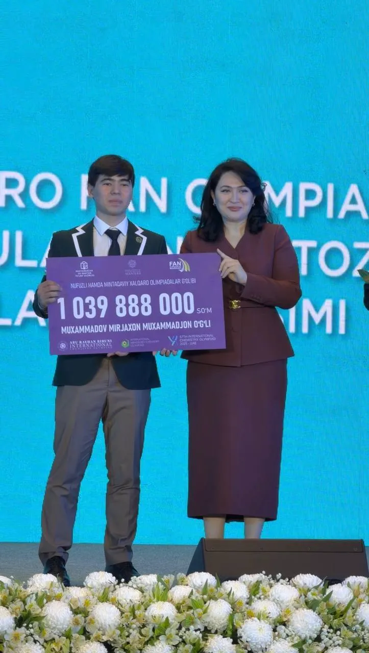 Fan olimpiadalari gʻoliblariga jami 13 mlrd soʻm pul mukofoti topshirildi