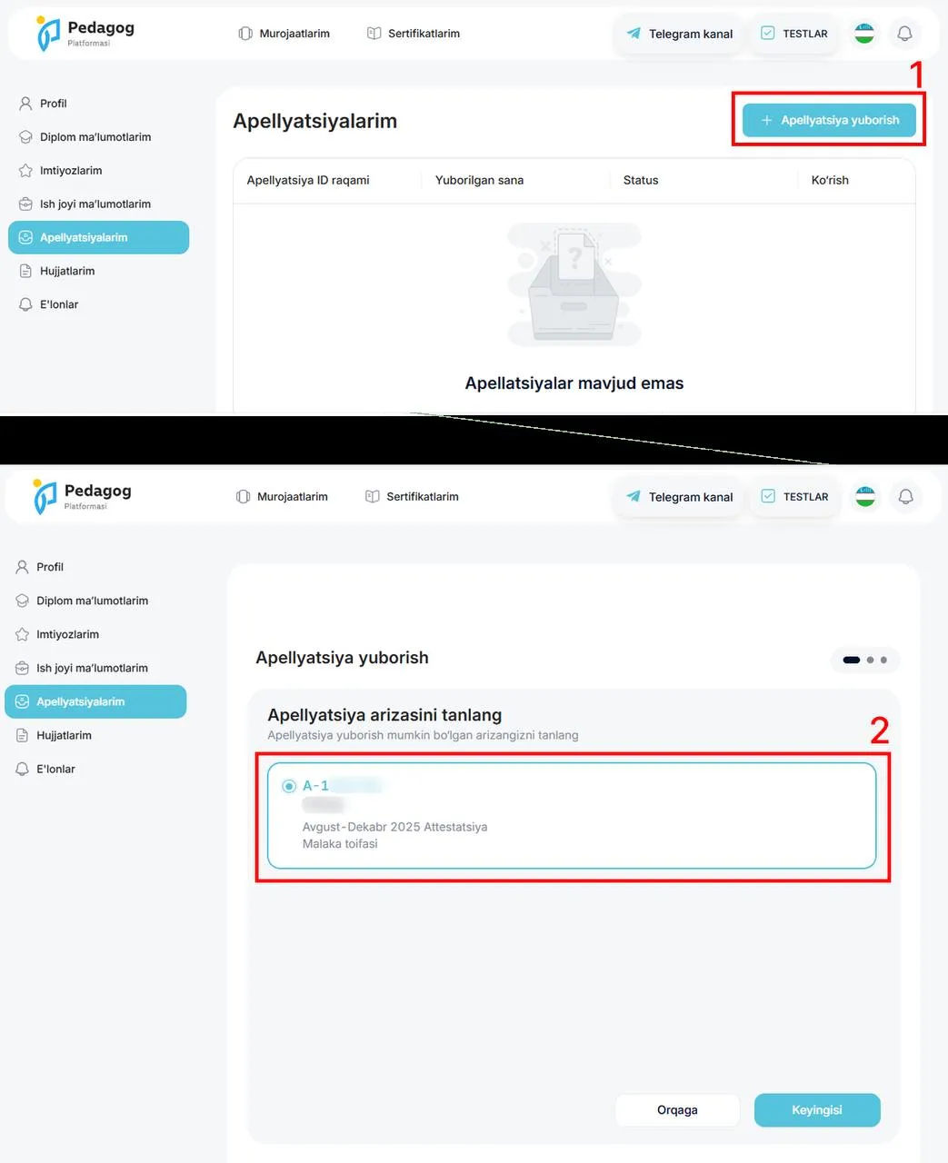 “Yil o‘qituvchisi” tanlovining 2-bosqich natijalari bo‘yicha apellyatsiya yuborish mumkin