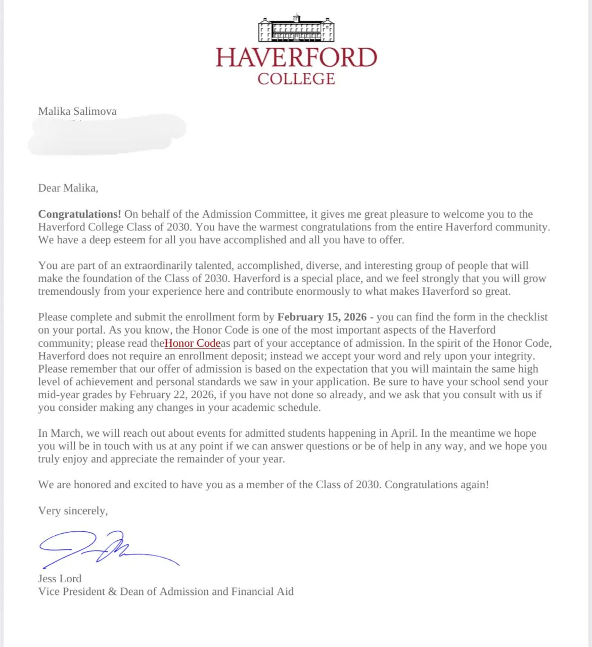 “Haverfordda birinchi oʻzbek qiziman”: AQSHning TOP universitetlaridan biriga 400 ming dollar miqdorida grant yutgan Navoiylik oʻquvchi qiz bilan suhbat