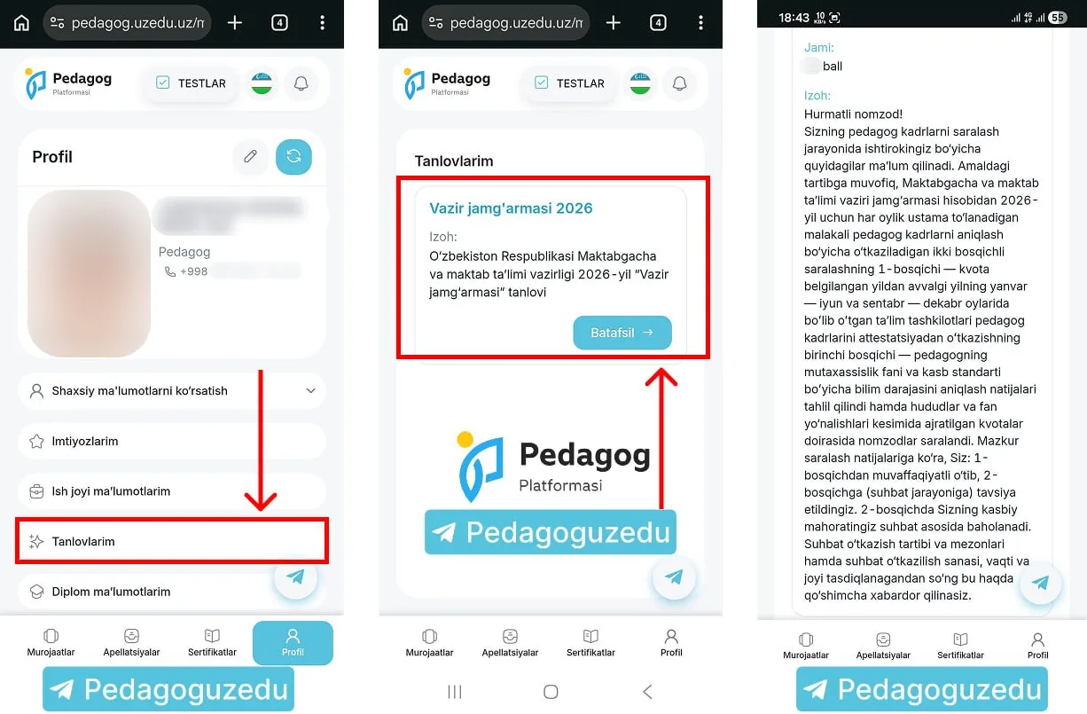 “Vazir Jamg‘armasi” tanlovining birinchi bosqich natijalari e’lon qilindi