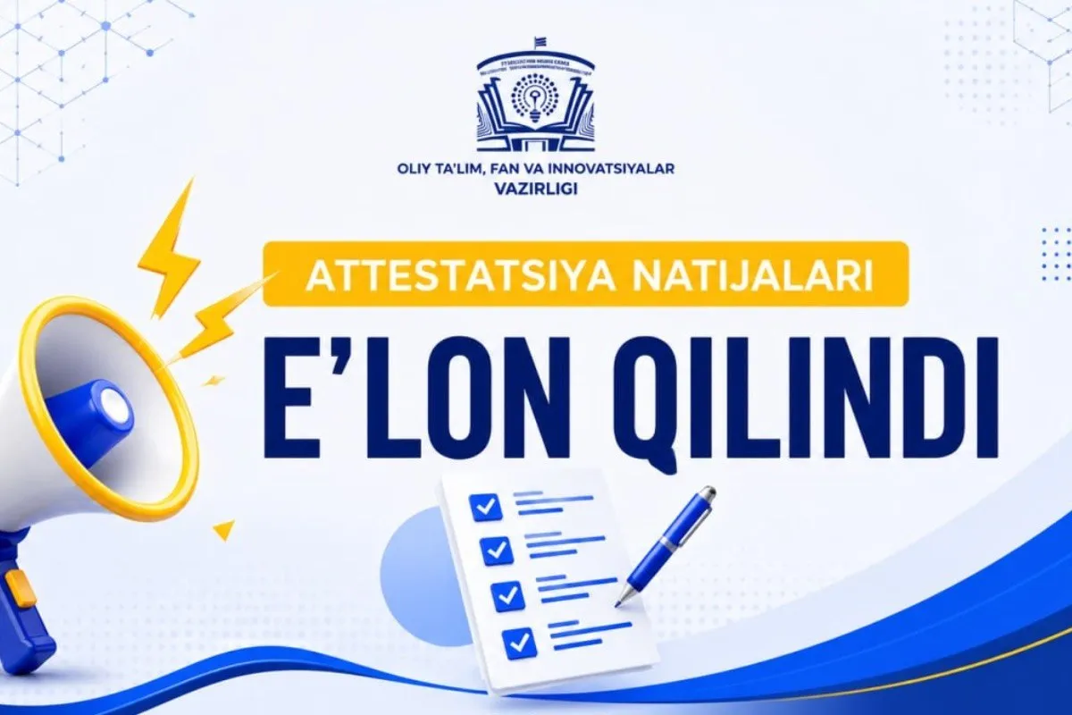 Akademik litsey va kasbiy taʼlim tashkilotlari pedagog kadrlarining attestatsiya natijalari e’lon qilindi