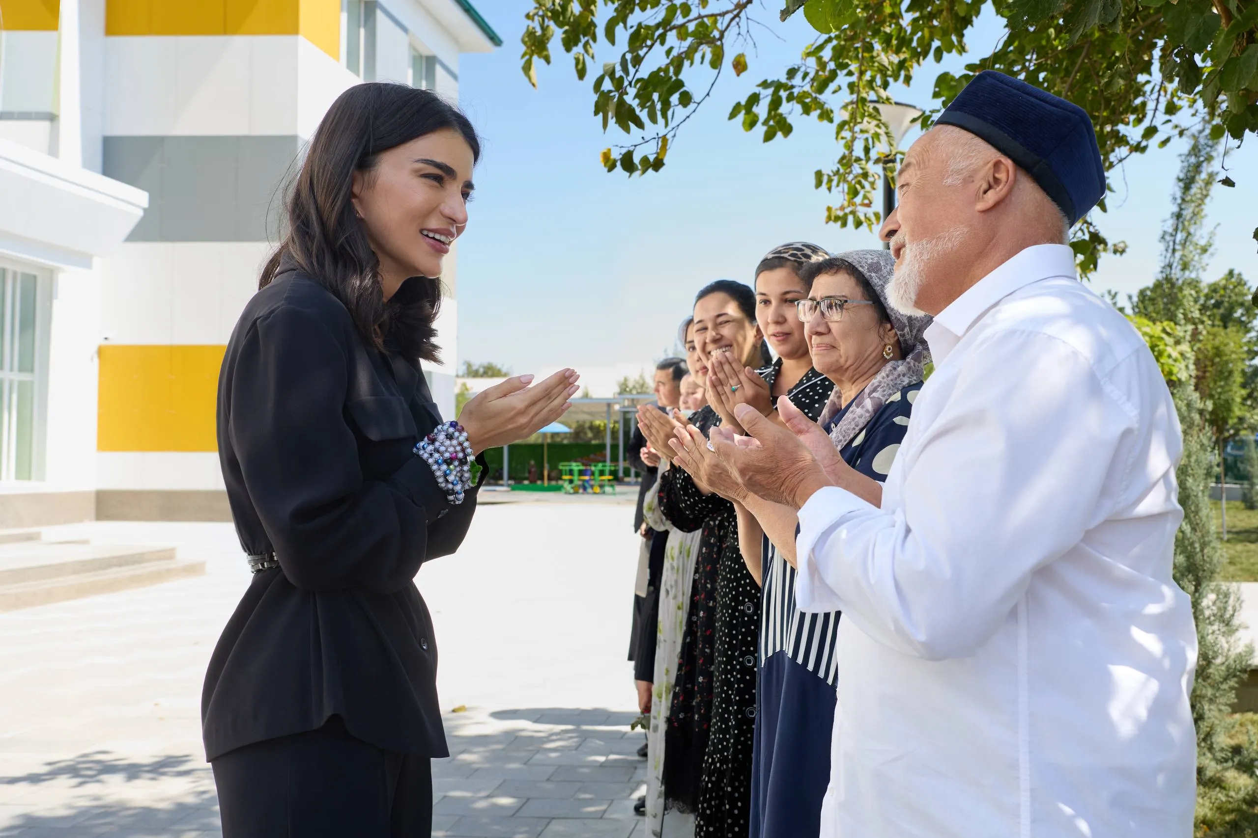 Saida Mirziyoyeva Buxoroda yangi qurilgan bog‘chaning ochilish marosimida ishtirok etdi