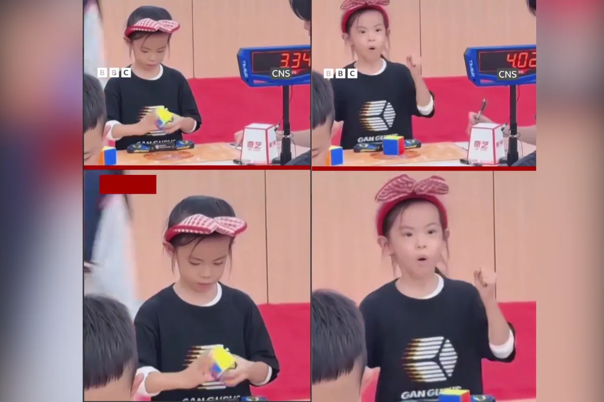 6 yoshli xitoylik qiz rubik kubigini yig‘ish bo‘yicha jahon rekordini ikki marta yangiladi (video)