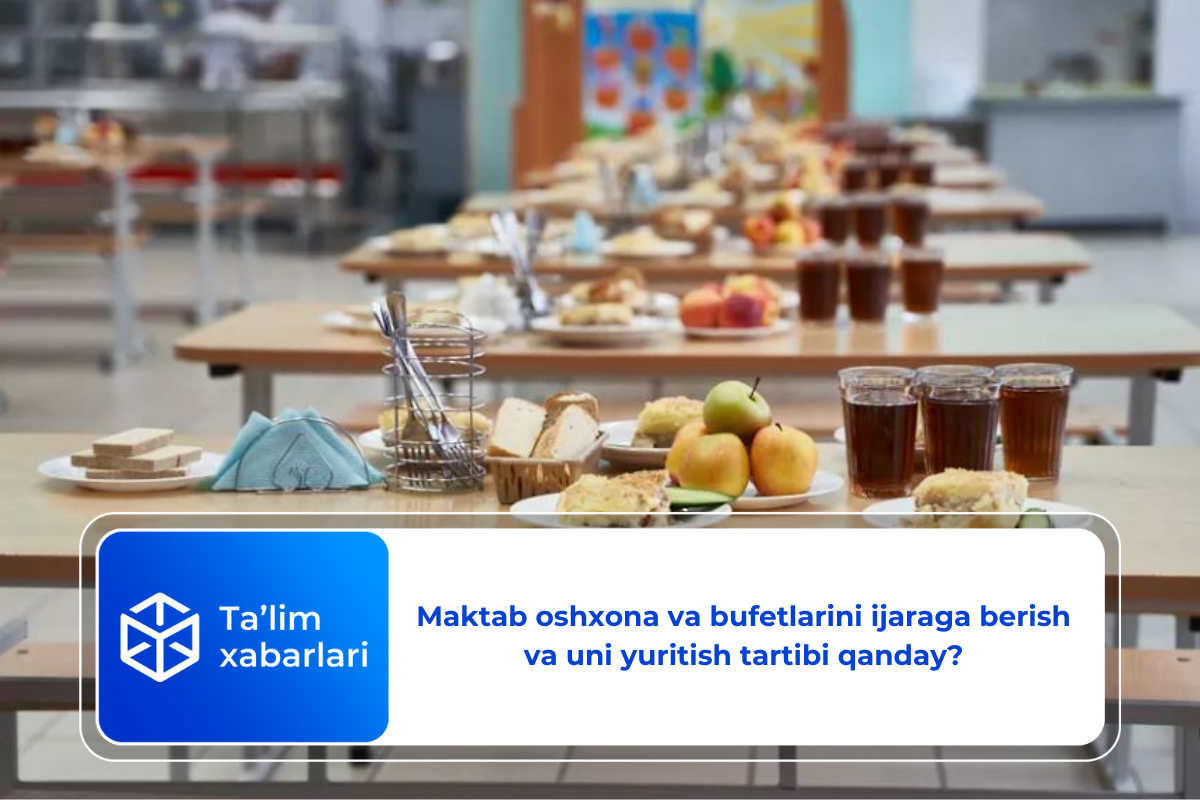 Maktab oshxona va bufetlarini ijaraga berish va uni yuritish tartibi qanday?