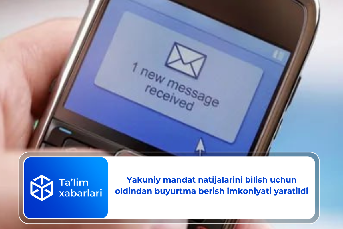 Yakuniy mandat natijalarini bilish uchun oldindan buyurtma berish imkoniyati yaratildi