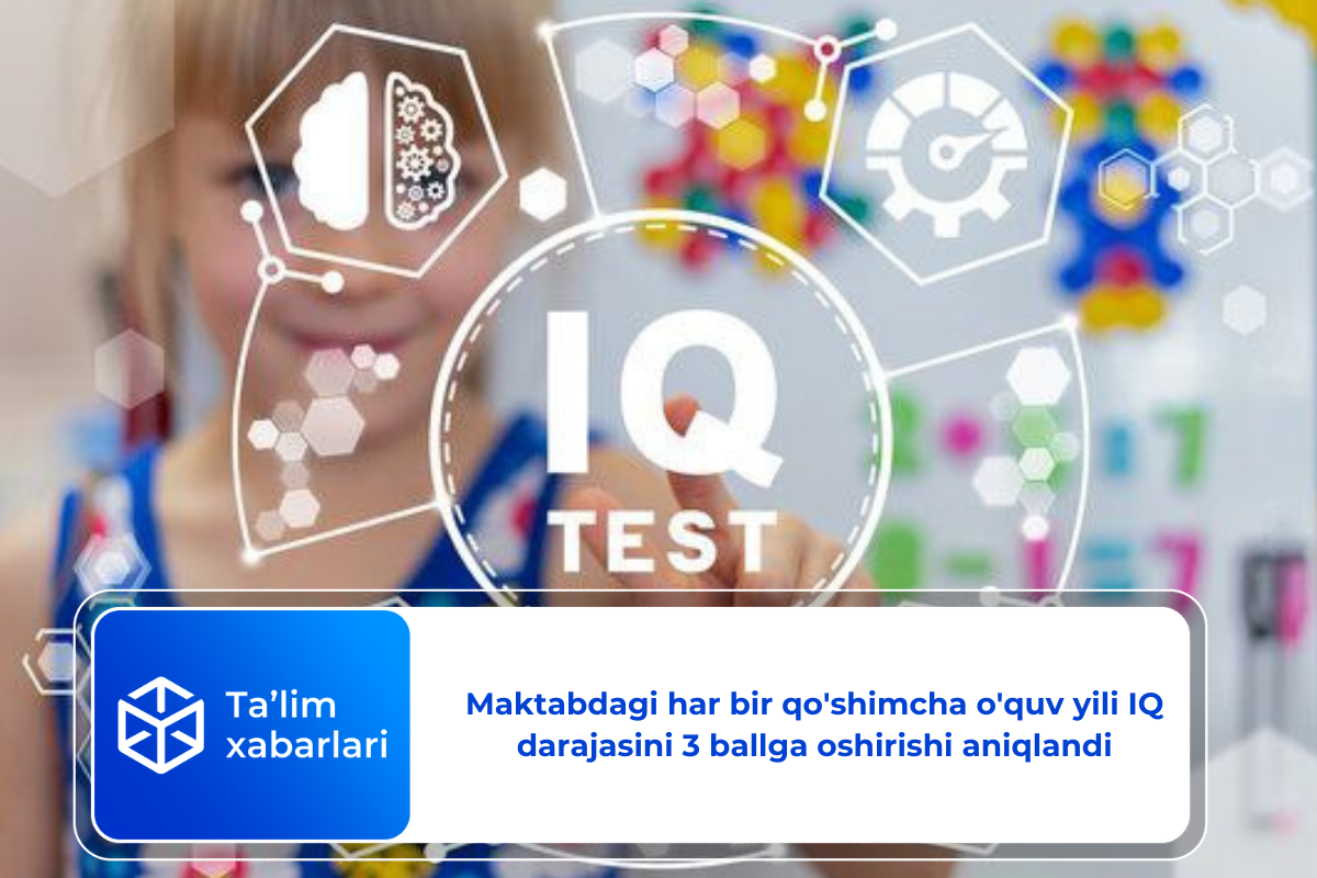 Maktabdagi har bir qo‘shimcha o‘quv yili IQ darajasini 3 ballga oshirishi aniqlandi