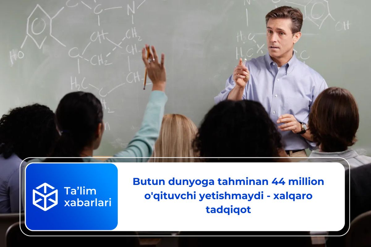 Butun dunyoga tahminan 44 million o’qituvchi yetishmaydi – xalqaro tadqiqot