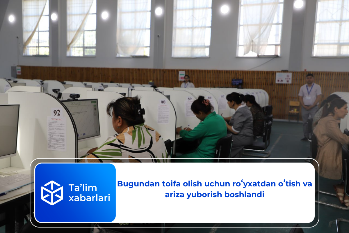 Bugundan toifa olish uchun roʻyxatdan oʻtish va ariza yuborish boshlandi (videoyo‘riqnoma)