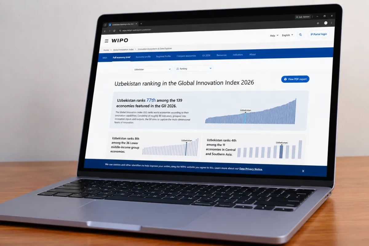 O‘zbekiston Global innovatsiya indeksi reytingida 77-o‘ringa ko‘tarildi