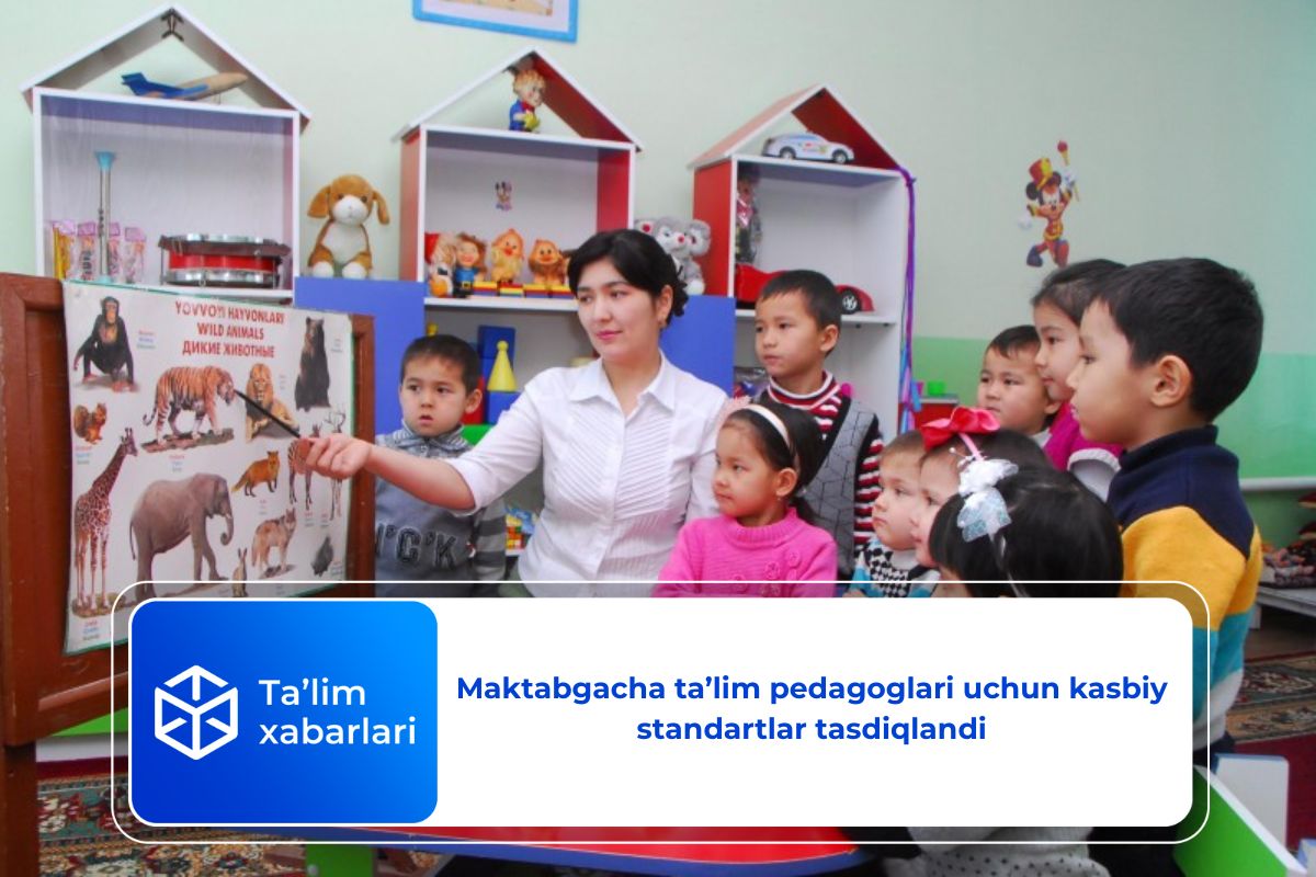 Maktabgacha ta’lim pedagoglari uchun kasbiy standartlar tasdiqlandi