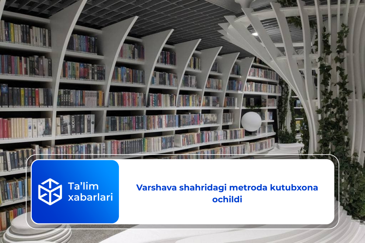 Varshava shahridagi metroda kutubxona ochildi