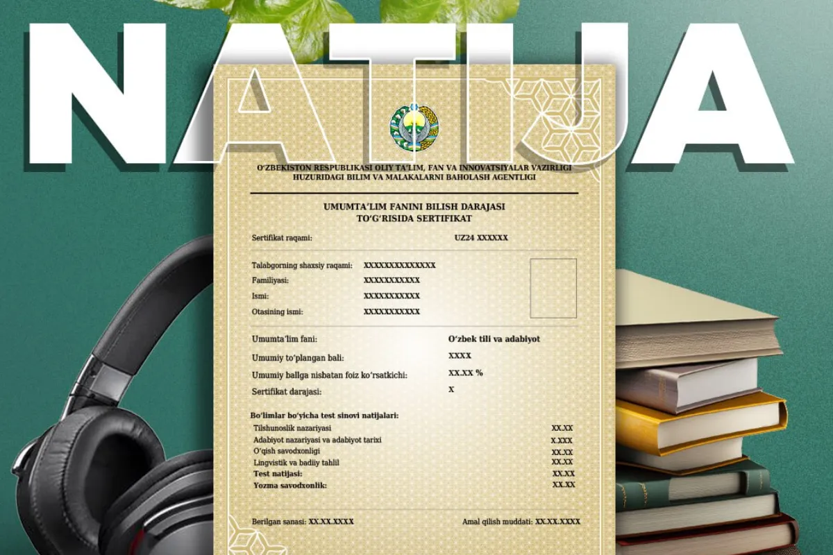 27-30-dekabr kunlari matematika, kimyo va geografiya fanlaridan bo‘lgan milliy sertifikat imtihoni natijalari e’lon qilindi