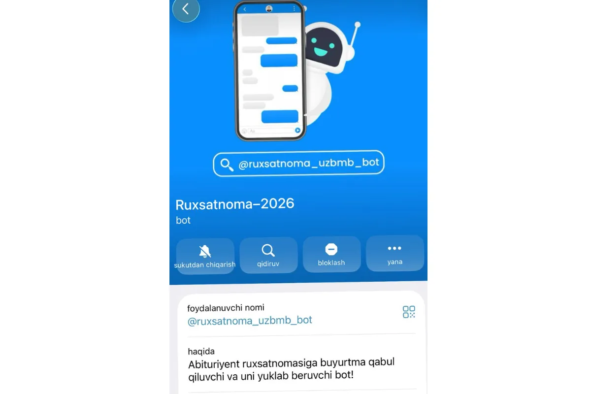 Abituriyentlar uchun ruxsatnomaga oldindan buyurtma berish imkoniyati yaratildi